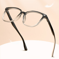 Vente flash d'été T3010R Monture de lunettes de style punk carrée bicolore noir transparent amincissante ultra-légère TR90 pour myopie