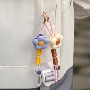 Flower Hat <b>Clip</b> Portable Travel Storage Ornament Backpack <b>Hook</b> Hanging Rope Windproof <b>Clip</b> Pink Purple Off White - Product Image 4