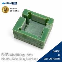 Composants en feuille de fibre de verre laminée époxy verte usinée sur mesure Hengfeng Precision FR4, haute température, haute tension