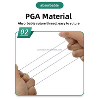 Ensemble de sutures résorbables PGA pour animaux, longueur 75 cm, sûres et fiables pour animaux de compagnie, chats, chiens, moutons, porcs