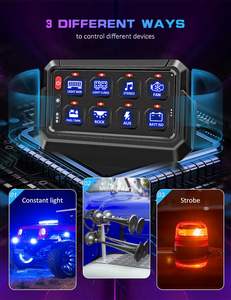 Panel saklar nirkabel 12V 8 Gang pengendali jarak jauh rentang Panel untuk Off Road truk SUV <span class=keywords><strong>UTV</strong></span> RV - Product Image 2