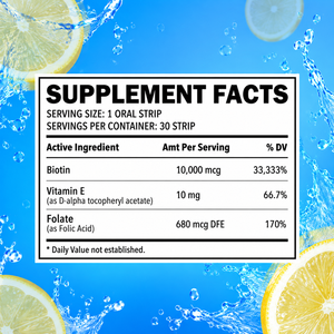 Produits Tendances : Bandes Orales de Vitamine E avec Folate et Vitamine E – Complément pour la Croissance des Cheveux, de la Peau et des Ongles - Product Image 2