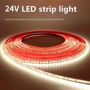 Cuerda de luz <span class=keywords><strong>Led</strong></span> de alto brillo, 24V, luz blanca cálida de un solo Color, smd2835, tira de luz suave de 120leds, impermeable para interiores y exteriores - Product Image 5