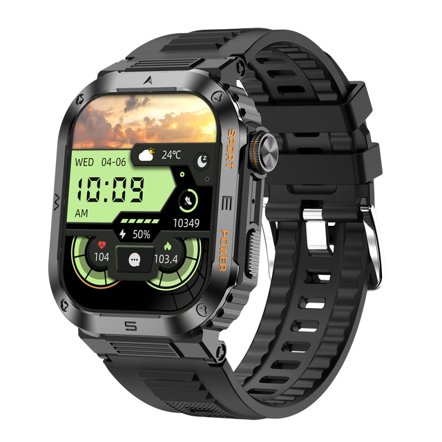 MT39 Outdoor Sports Smartwatch Waterproof IP68 TFT Display Heart Rate Monitor Alarm Clock iOS Operation FitcloudPro Square