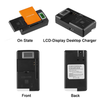 Adaptateur universel de chargeur de batterie USB AU UK EU avec chargeur LCD pour téléphones portables avec port USB