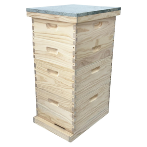 4 Layer Langstroth Beehive Starter Kit 10 Frame Wooden Bee House with Frames and Plastic <b>Foundation</b> Sheet - Product Image 2
