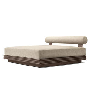 Hotel Luxury Comfort Chaise Patio Furniture Modern <span class=keywords><strong>Beach</strong></span> Tumbona Jardín Aluminio Doble Exterior Impermeable Daybed - Product Image 1