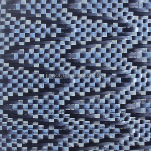 Tejido Jacquard de fibra de carbono azul metalizado - Product Image 1