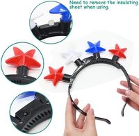 Vente en gros d'usine - Lunettes en plastique personnalisées avec éclairage LED pour la Fête de l'Indépendance, chaîne de perles drapeau national étoile à cinq branches, décorations
