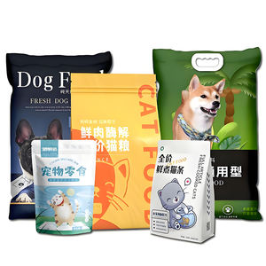 <span class=keywords><strong>Emballage</strong></span> alimentaire pour animaux de compagnie réutilisable imprimé sur mesure, sachet debout, fermeture à quatre soudures, fond épais, fermeture éclair, sac en mylar pour sushi, chewing-gum, recyclable - Product Image 4