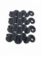 Extensions de cheveux naturels ondulés au crochet, effet plume invisible, légères et réutilisables pour femmes, noir naturel