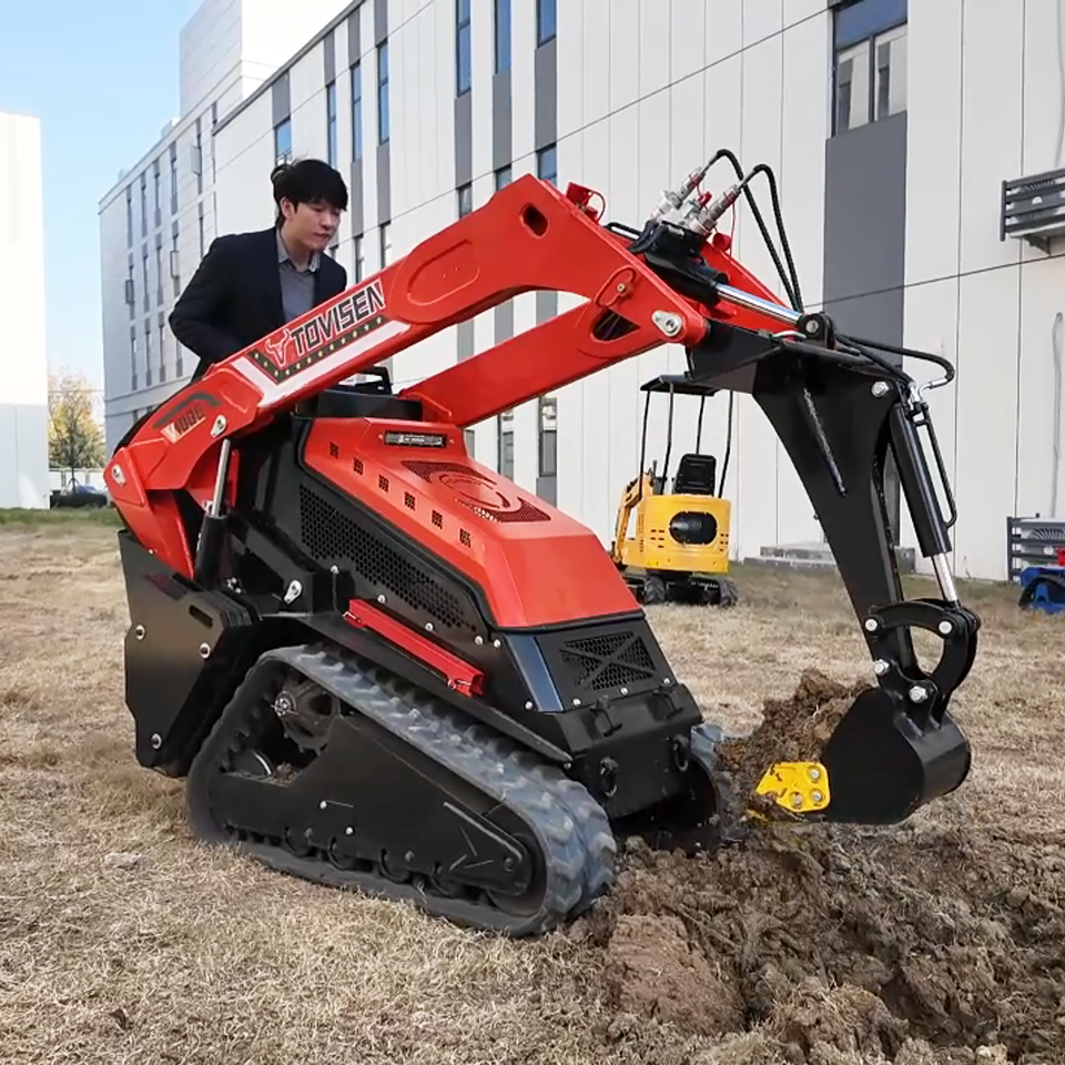 Tracked Mini Skid Steer Loader V1000 with 25HP Kubota Engine Used High ...