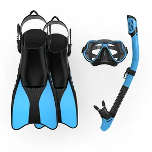 Fabrika fiyat ayarlanabilir yüzme yüzgeçleri dalış ekipmanları Set yüzme şnorkel seti maske Fin şnorkel seti