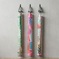 Sac de rangement pour jeu de mahjong de luxe avec logo personnalisé GS, écologique, durable, en PVC transparent, imperméable, anti-poussière, enroulable, pour le transport