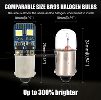 LANSEKO voiture 12V CANBUS LED ampoules lumière avec 3030 6SMD LED puces 200LM BA9S BAX9S BAY9S CANBUS H21W T4W H6W intérieur LED ampoules