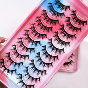 Faux cils 3D volumineux et spectaculaires, bande complète réutilisable, fabriqués à la machine, style thaïlandais, effet yeux grands et anime, pour maquillage des yeux - Product Image 2