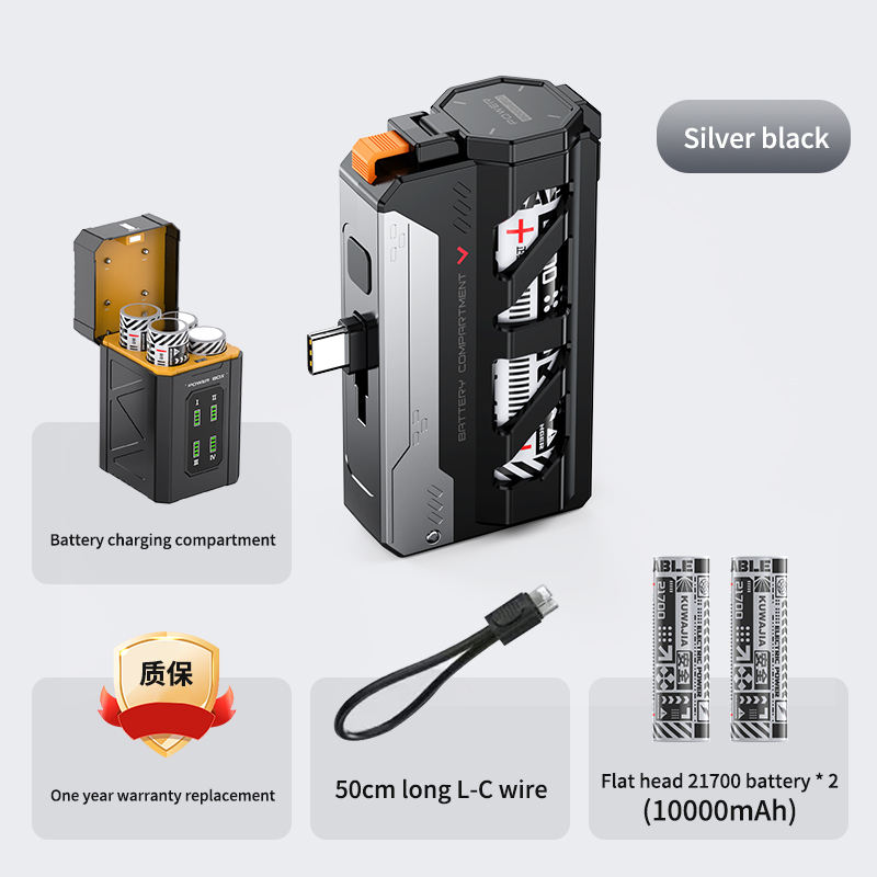 10,000mah avec chargeur de batterie Box &amp; 2pcs 5000mahbattery