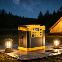 Station d'alimentation portable LiFePO4 2000W 2016Wh, crête de 4000W, charge complète en 1,5h, 220V 110V AC pour camping et camping-car