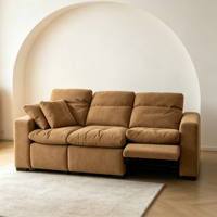 Canapé modulaire inclinable électrique en chenille VOXHOME avec appui-tête réglable et repose-pieds extensible, meubles de salon