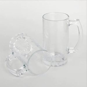 Mug à bière en verre givré ou transparent de haute qualité, 16 oz, avec logo imprimé par sublimation, à prix abordable - Product Image 1