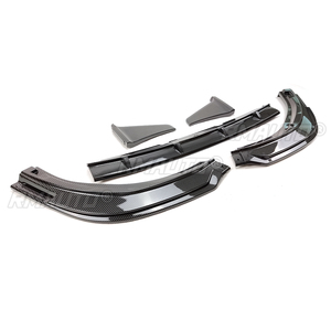 For Toyota Camry SE XSE 2018-2023 Sport Front Bumper Spoiler Lip <b>Splitter</b> YOFER Style Body Kit Glossy Black Carbon Fiber Look - Product Image 3