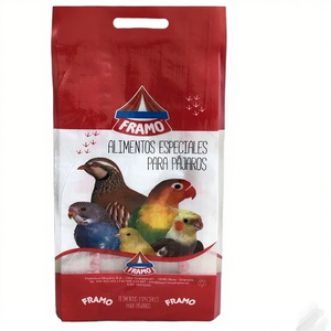 Sac d'emballage personnalisé pour aliments pour animaux de 5 kg et 10 kg, sac tissé laminé BOPP+PP avec soufflet latéral pour friandises et nourriture pour perroquets - Product Image 2