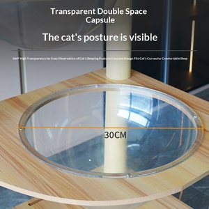 Árbol rascador para gatos todo en uno con cama, plataforma de salto y cápsula ahorradora de espacio, sin madera maciza - Product Image 4