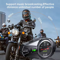 2025 nouveau Q68 MAX écouteur sans fil réponse automatique 1000MAH interphone casque moto dent bleue avec Radio FM