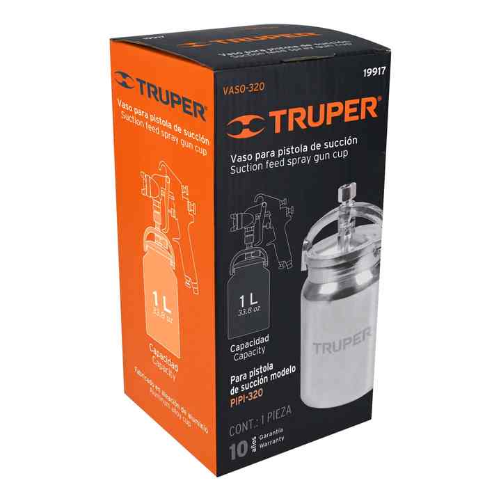 Truper VASO-320 Replacement Aluminum Cup for PIPI-320 Pressure Feed Type