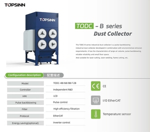 TOPSINN TODC-B Filtro a Cartuccia Metallico Trifase per Collettore di Polveri/Macchina per Taglio Laser, Dimensioni 4L-12L, 99,99% di Efficienza - Product Image 4