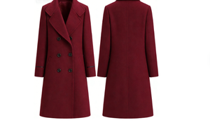 Trench-Coat d'hiver pour femmes Nouvelle veste coréenne mince en tweed Manteau long en tweed à double boutonnage pour femmes - Product Image 3