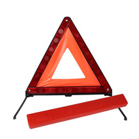 Triangle d'avertissement de sécurité routière réfléchissant rouge d'urgence haute visibilité
