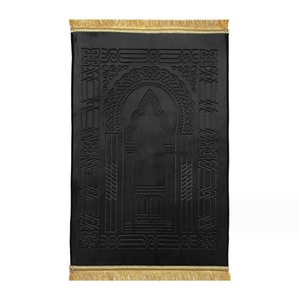 Tapis de Prière en Flanelle Portable et Pliable, Design Ethnique International, Tapis de Culte Lavable en Polyester pour Prières Musulmanes - Product Image 3