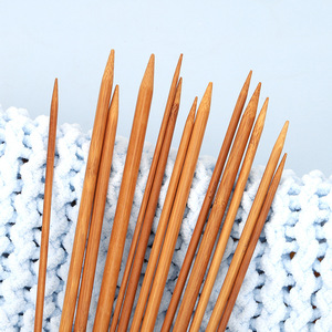 25cm/36cm Aiguilles à tricoter en bambou Double pointe droite pour fil artisanal à tricoter créatif fait à la main 3mm-10mm - Product Image 5