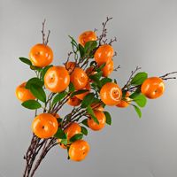 Populaire simulatie sinaasappel fruit huisdecoratie voor woonkamer bloem realistische fruittakken fabrikant groothandel