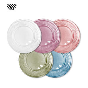 Juego de Platos de Presentación de Vidrio en Forma de Flor de 13 Pulgadas, Platos Decorativos Duraderos y Coloridos para Bodas y Eventos - Product Image 6