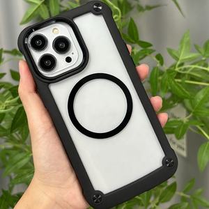 Para Fundas <span class=keywords><strong>iPhone</strong></span> 16 15 <span class=keywords><strong>14</strong></span> 13 Pro Max Premium Case Clear <span class=keywords><strong>Funda</strong></span> protectora magnética transparente para <span class=keywords><strong>Apple</strong></span> Phone Case 16 - Product Image 3