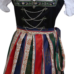 ชุดเดรส Dirndl แบบดั้งเดิมสำหรับผู้หญิงขายส่ง ชุดเสื้อปักลาย กระโปรงลายทาง พร้อมผ้ากันเปื้อน ทรงเอไลน์ ยาวแบบแม็กซี่ เหมาะสำหรับงานเทศกาลและงานปาร์ตี้ - Product Image 5