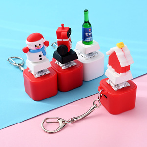 Cross-border Creative Voice-amplifying <b>Light</b>-<b>up</b> Charging Christmas Beer Stress-relief Keycap Mechanical <b>Keyboard</b> Squishy Pendant - Product Image 3