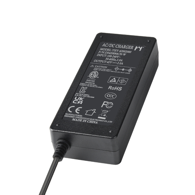 YHYadapter Electric Scooter 42V 2A Desk Charger for 36V 5A Lithium Battery 3 Year Warranty