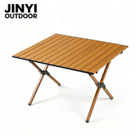 Table pliante portable moderne Feistel, petite taille, ultra-légère, en acier inoxydable, pour pique-nique et camping en plein air