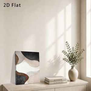 Modern Geometric Floral <b>Canvas</b> Art Panel <b>Abstract</b> Wall Hanging Picture Decor Multi-Size Living Room Bedroom Office Anniversary - Product Image 5