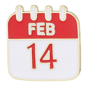 เข็มกลัดโลหะสไตล์โบราณแบบกำหนดเอง วันที่ <span class=keywords><strong>14</strong></span> <span class=keywords><strong>กุมภาพันธ์</strong></span> สีชมพู พร้อมตราประทับวันที่ - Product Image 6