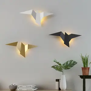 Lâmpada do condutor simples criativa, para o quarto, luz decorativa moderna, pássaro longo, sala de estar, lâmpadas de parede europeias