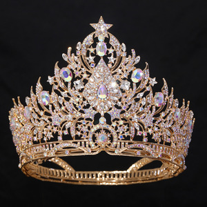 Couronne de Reine de Beauté de Luxe en Alliage pour Mariage, Style Miss Monde Européenne et Américaine, Couronne Complète de Championne - Product Image 4