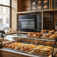 45L 250 ℃   Four à convection électrique multifonctionnel numérique à 4 plateaux pour boulangerie industrielle, hôtel, restaurant, café, boutique