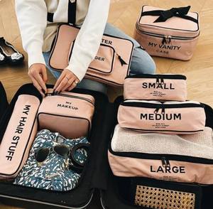 Juego de 3 cubos de embalaje personalizados, organizador de equipaje de viaje con bolsas de ropa y zapatos - Product Image 2