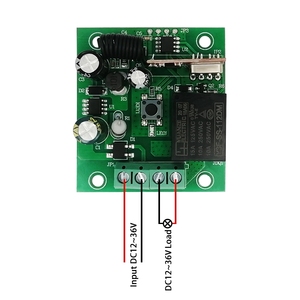DC 12V-36V 433Mhz inalámbrico de <span class=keywords><strong>RF</strong></span> interruptor de Control remoto 1CH 30A de receptor - Product Image 4