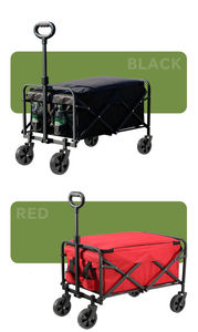 รถแวกอนพับได้สำหรับตั้งแคมป์รถเข็นตกปลากระเป๋าเก็บความเย็นกลางแจ้งชายหาดแบบพกพา - Product Image 6