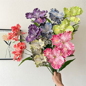 E-682 - Ramilletes de <span class=keywords><strong>Iris</strong></span> Artificiales EVA Hechos a Mano al por Mayor, 3 Cabezas, Flores Decorativas para Navidad y Graduación - Product Image 1